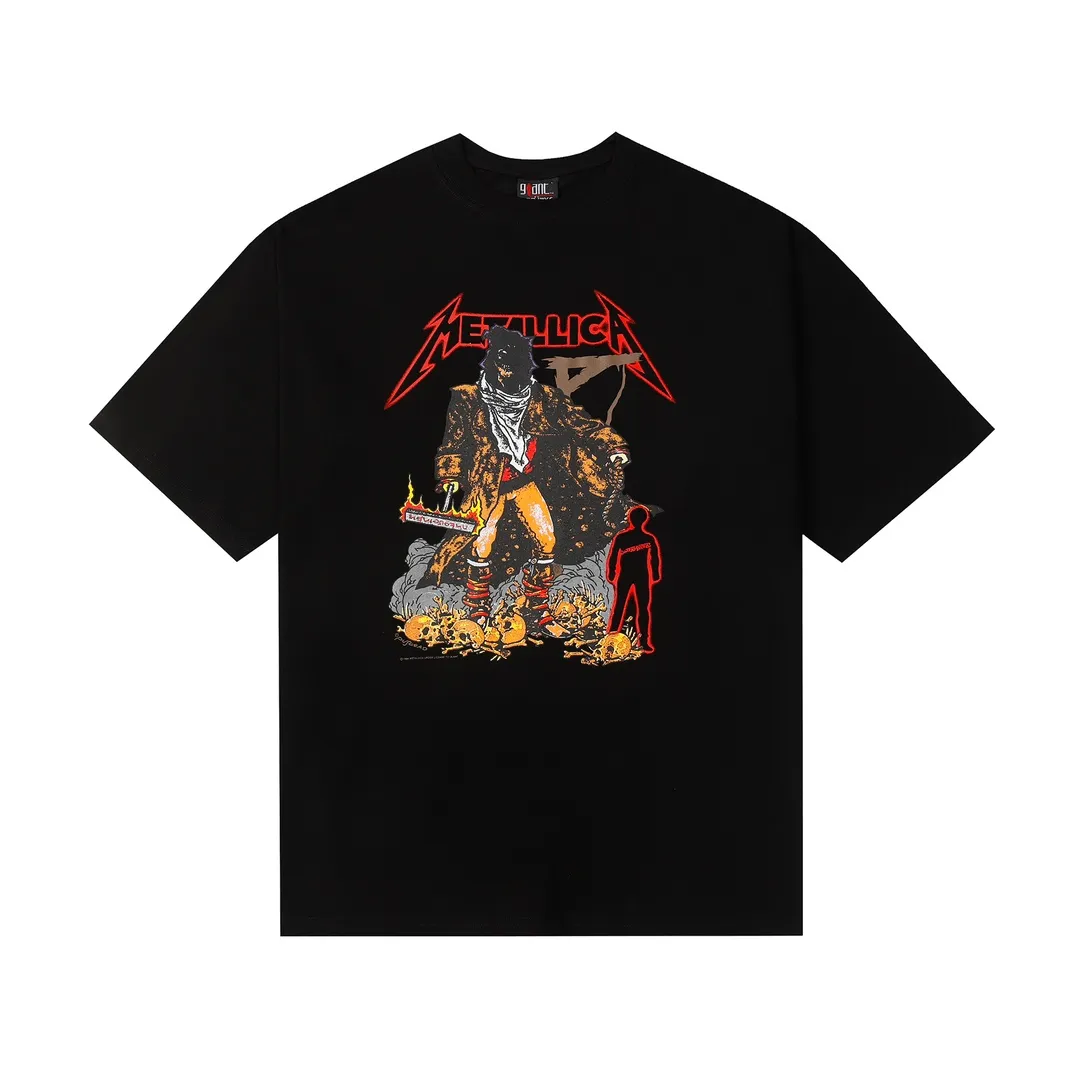 Saint Michael series retro trendy round neck short sleeves Model number: 3153P110 Color: black Size: S M L XL